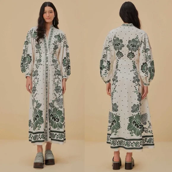 FARM Rio Forest Soul Off-White Maxi Dress - Picture 4 of 16